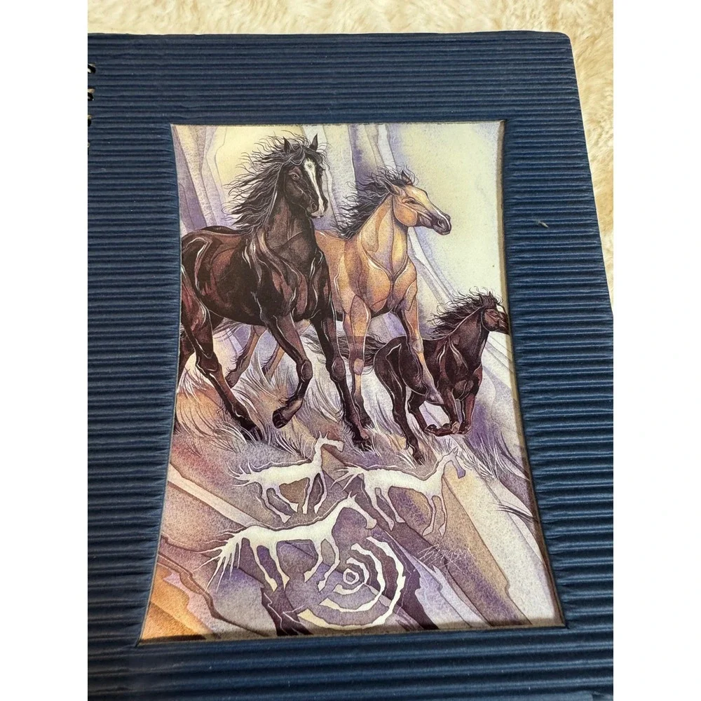 Jody Bergsma Dreamswork Journal Spiral Lined Notebook Horse Art Navy Blue Cover